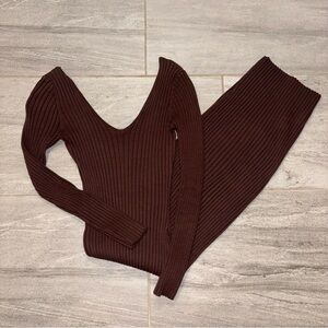 Fashion Nova Ribbed Knit Sweater Dress